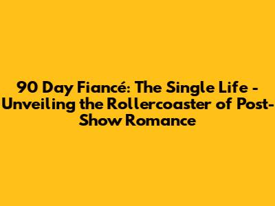 90 Day Fiancé: The Single Life - Unveiling the Rollercoaster of Post-Show Romance