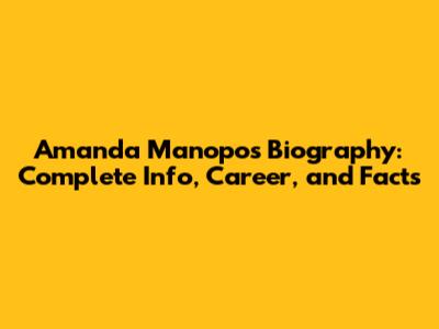 Amanda Manopo's Biography: Complete Info, Career, and Facts