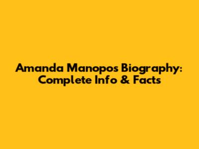 Amanda Manopo's Biography: Complete Info & Facts