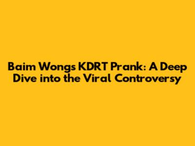 Baim Wong's KDRT Prank: A Deep Dive into the Viral Controversy