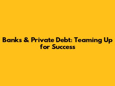 Banks & Private Debt: Teaming Up for Success