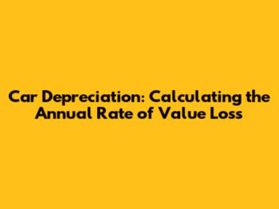 Car Depreciation: Calculating the Annual Rate of Value Loss