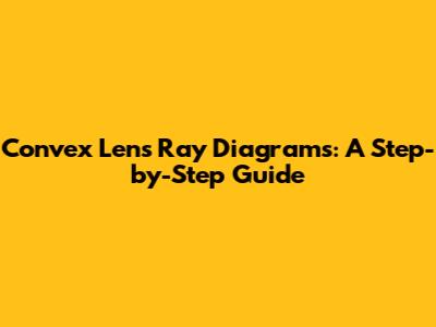 Convex Lens Ray Diagrams: A Step-by-Step Guide