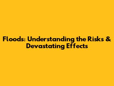 Floods: Understanding the Risks & Devastating Effects