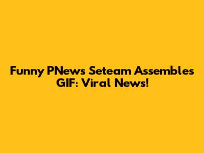 Funny PNews Seteam Assembles GIF: Viral News!