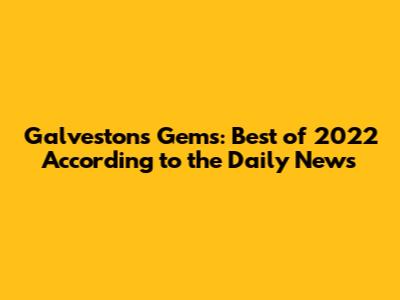 Galveston's Gems: Best of 2022 According to the Daily News