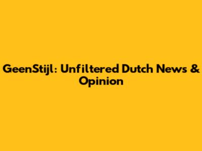 GeenStijl: Unfiltered Dutch News & Opinion