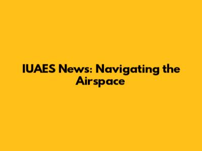 IUAES News: Navigating the Airspace