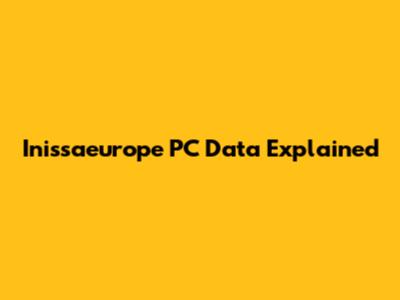 Inissaeurope PC Data Explained