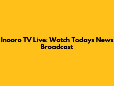 Inooro TV Live: Watch Today's News Broadcast
