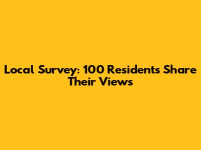 Local Survey: 100 Residents Share Their Views