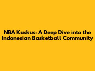 NBA Kaskus: A Deep Dive into the Indonesian Basketball Community