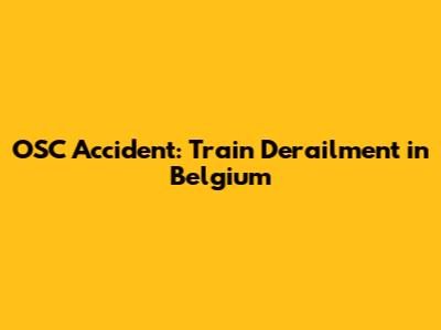 OSC Accident: Train Derailment in Belgium