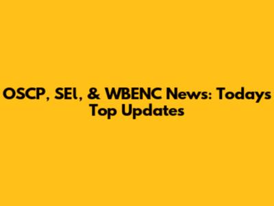 OSCP, SEl, & WBENC News: Today's Top Updates