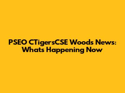 PSEO CTigersCSE Woods News: What's Happening Now