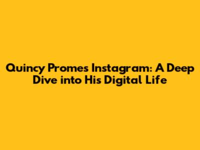 Quincy Promes Instagram: A Deep Dive into His Digital Life