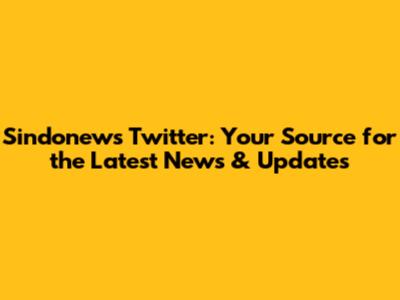 Sindonews Twitter: Your Source for the Latest News & Updates