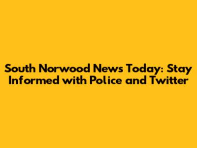 South Norwood News Today: Stay Informed with Police and Twitter
