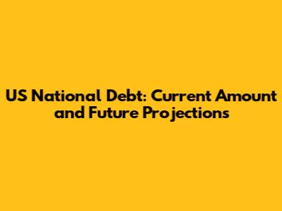 US National Debt: Current Amount and Future Projections