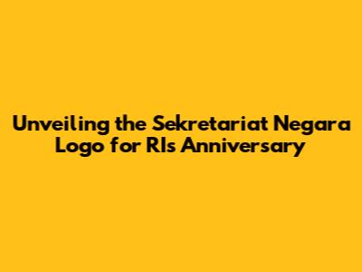 Unveiling the Sekretariat Negara Logo for RI's Anniversary