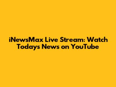 iNewsMax Live Stream: Watch Today's News on YouTube